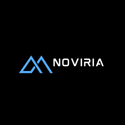 Blue Black Minimal Initial Letter Company Technology Logo
